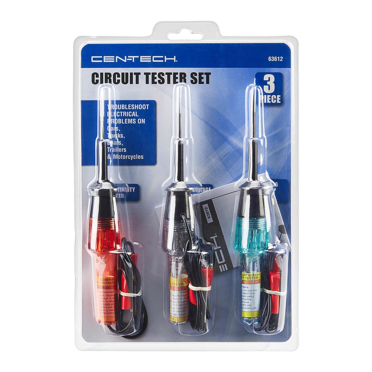 CEN-TECH Circuit Tester Set, 3-Piece