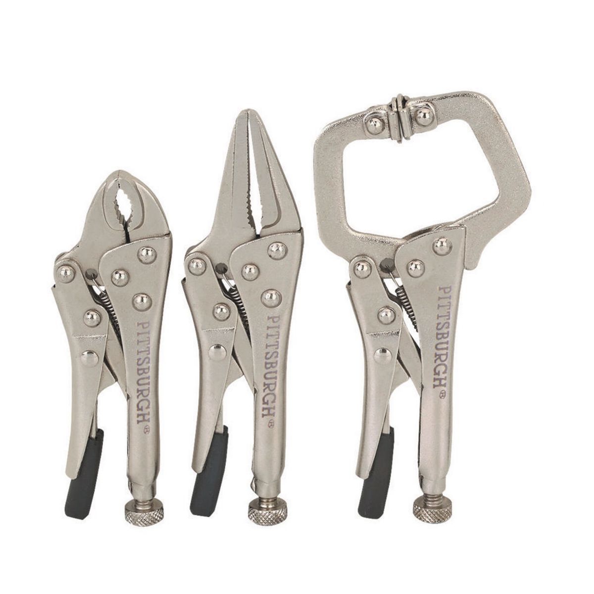 PITTSBURGH Mini Locking Pliers Set, 3-Piece