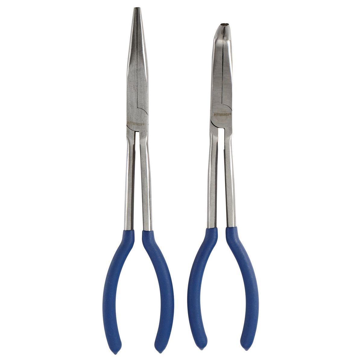 PITTSBURGH 11 in. Straight & 90° Offset Long Reach Pliers, 2-Piece