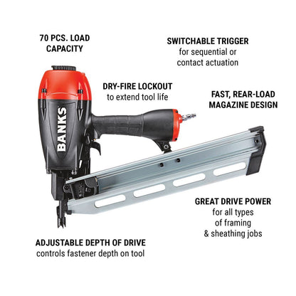 BANKS 21° Framing Nailer