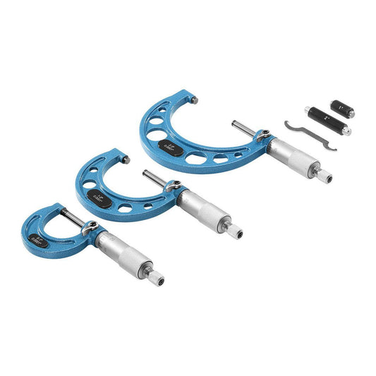 PITTSBURGH Micrometer Set, 3-Piece