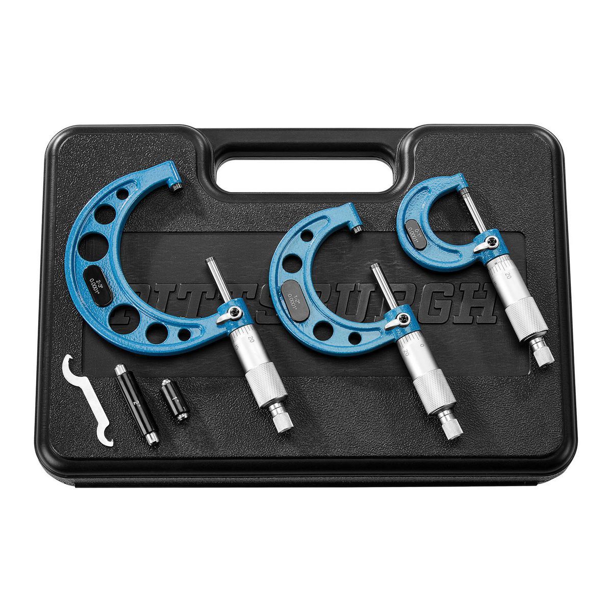 PITTSBURGH Micrometer Set, 3-Piece