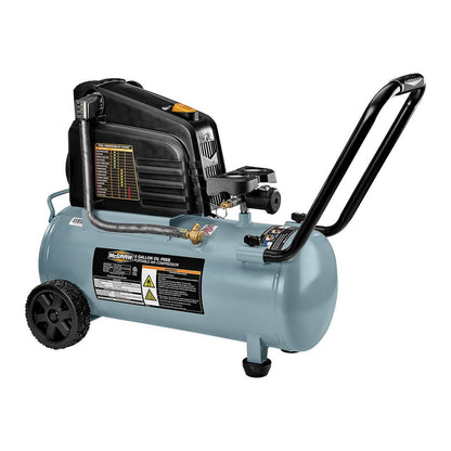 MCGRAW 8 Gallon, 150 PSI Oil-Free Horizontal Shop/Auto Air Compressor