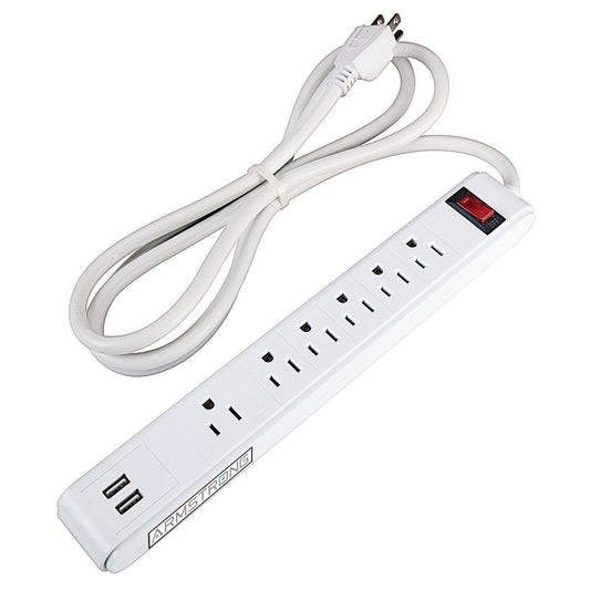 ARMSTRONG 6 Outlet 2 USB Rapid Charging Power Strip