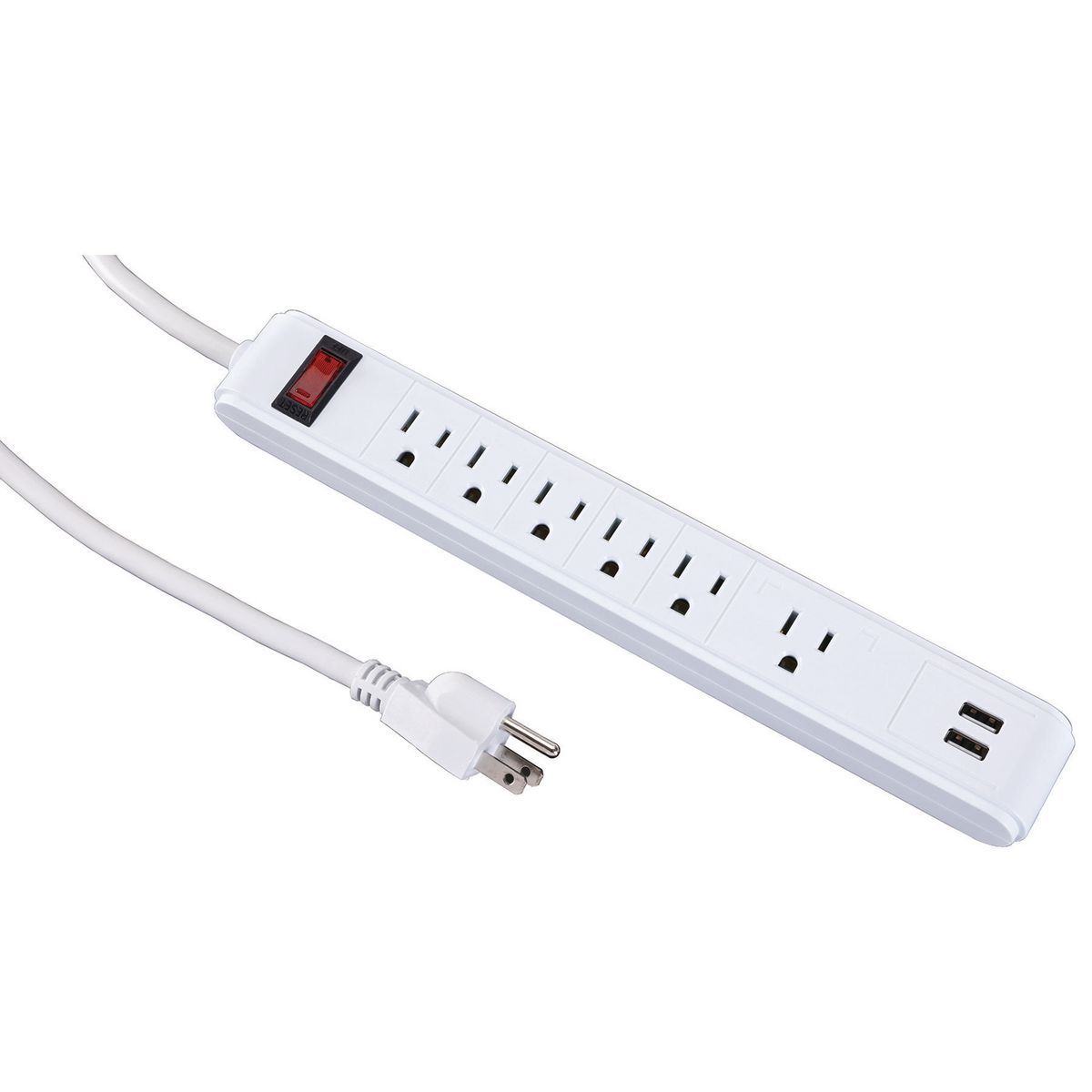 ARMSTRONG 6 Outlet 2 USB Rapid Charging Power Strip