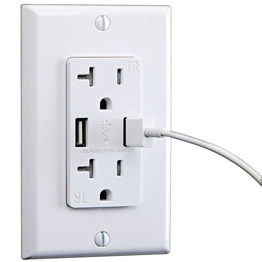 ARMSTRONG 20 Amp 125v 2 USB Rapid Charging Outlet