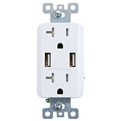 ARMSTRONG 20 Amp 125v 2 USB Rapid Charging Outlet