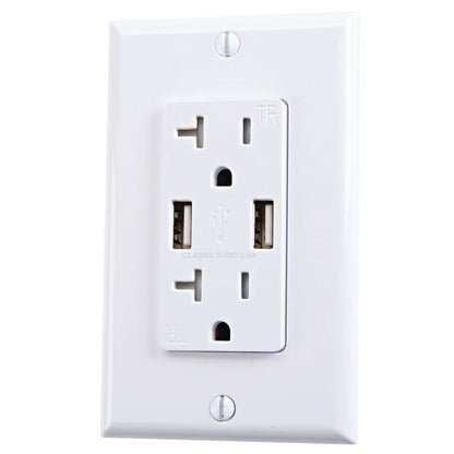 ARMSTRONG 20 Amp 125v 2 USB Rapid Charging Outlet