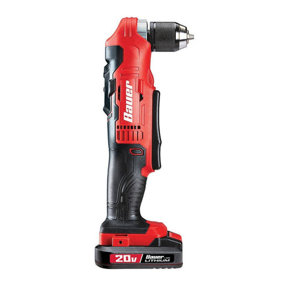 BAUER 20V Cordless 3/8 in. Right Angle Drill - Tool Only