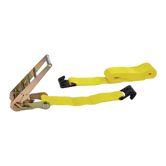 HAUL-MASTER 4 in. x 27 ft. Ratcheting Cargo Strap with Flat Hook