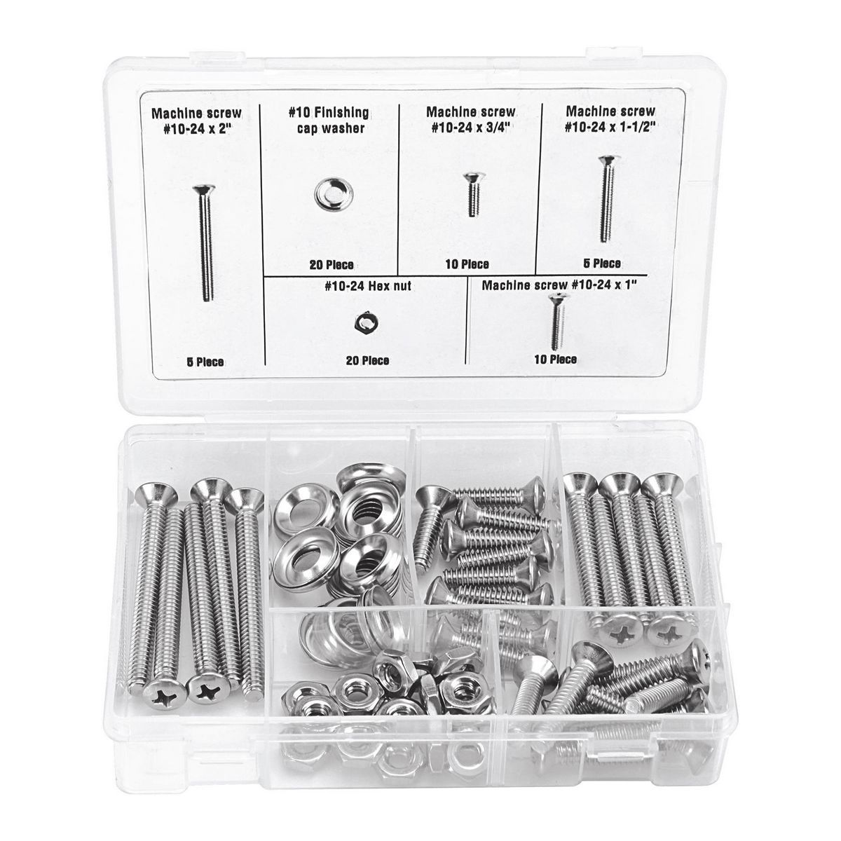 STOREHOUSE 70 Piece Stainless Steel Machine Screw Kit