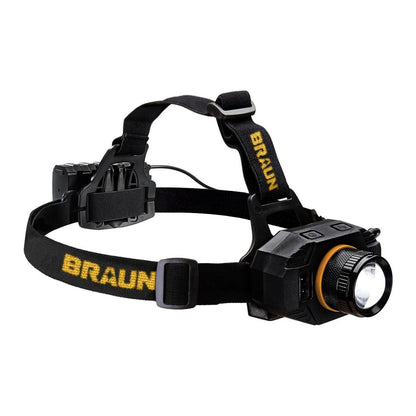 BRAUN 1400 Lumen Hands-Free Rechargeable Headlamp