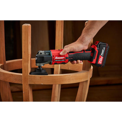 BAUER 20V Cordless 6-Tool Combo Kit with 3 Ah Battery, 1.5 Ah Battery, and Charger