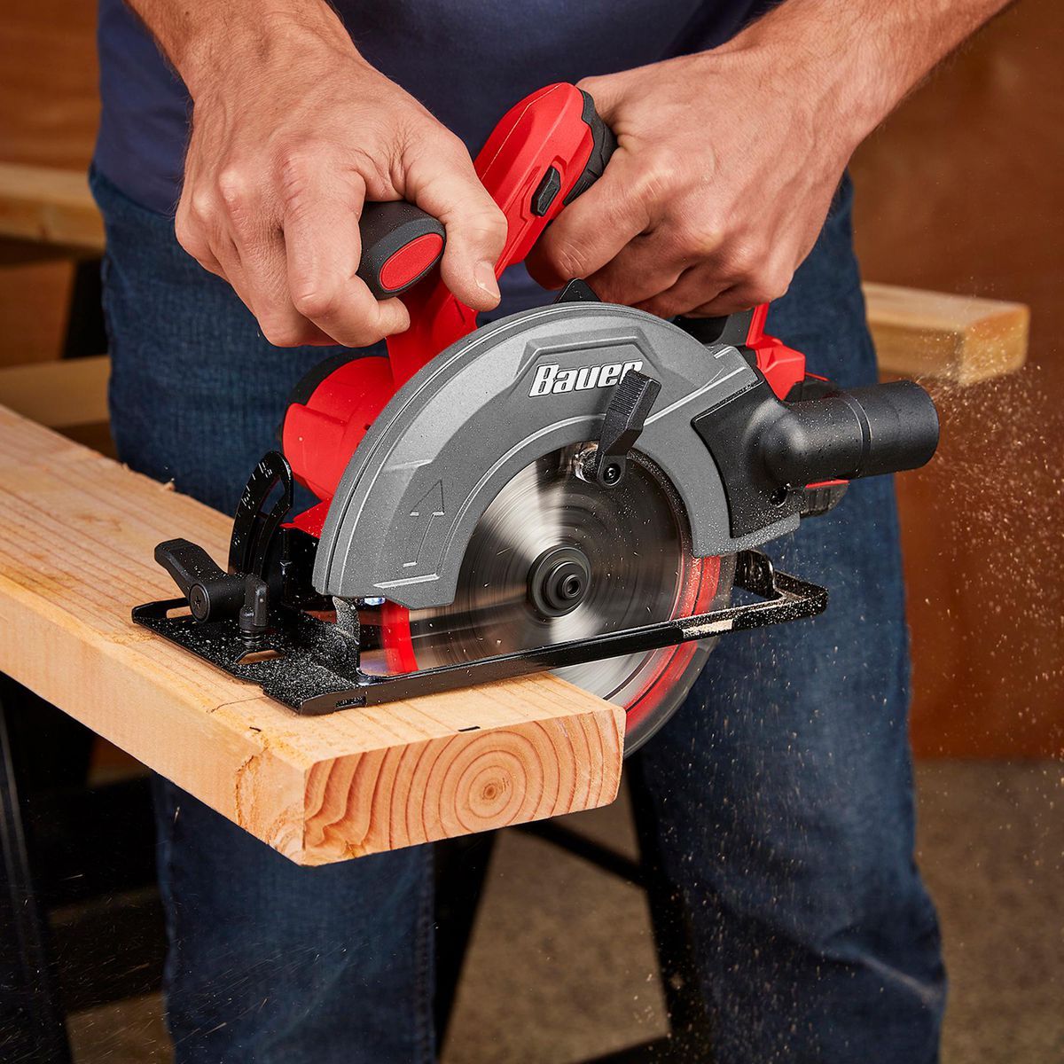 BAUER 20V Cordless 6-Tool Combo Kit with 3 Ah Battery, 1.5 Ah Battery, and Charger