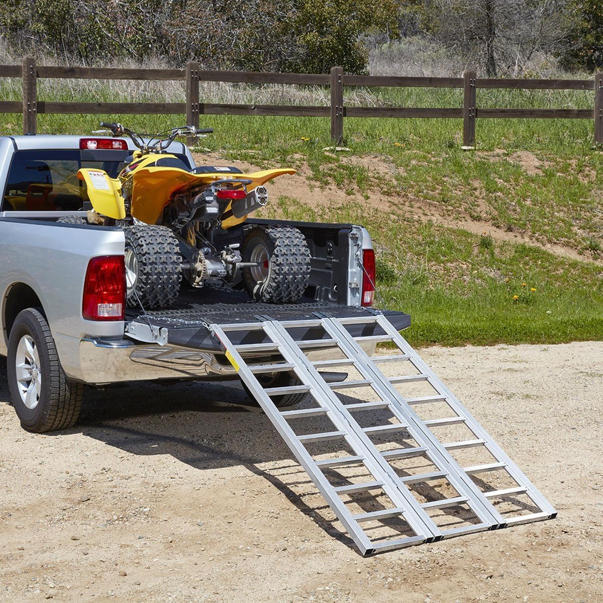 HAUL-MASTER 1500 lb. Capacity 45 in. x 69 in. Tri-Fold Aluminum Loading Ramp