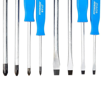 PITTSBURGH Bolstered Screwdriver Set, 8 Piece