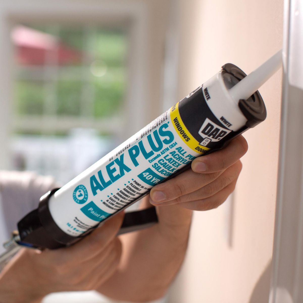 DAP ALEX PLUS Acrylic Latex Plus Silicone White Caulk