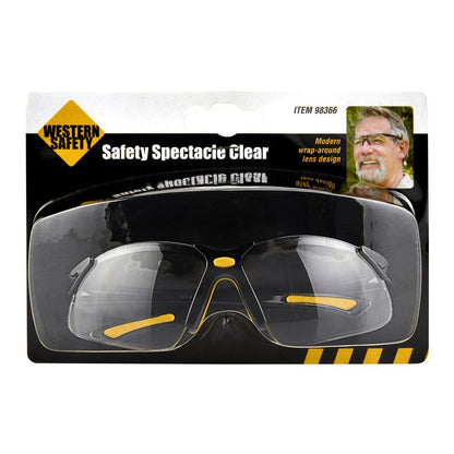 WESTERN SAFETY High Performance UV Safety Glasses with Clear Lenses