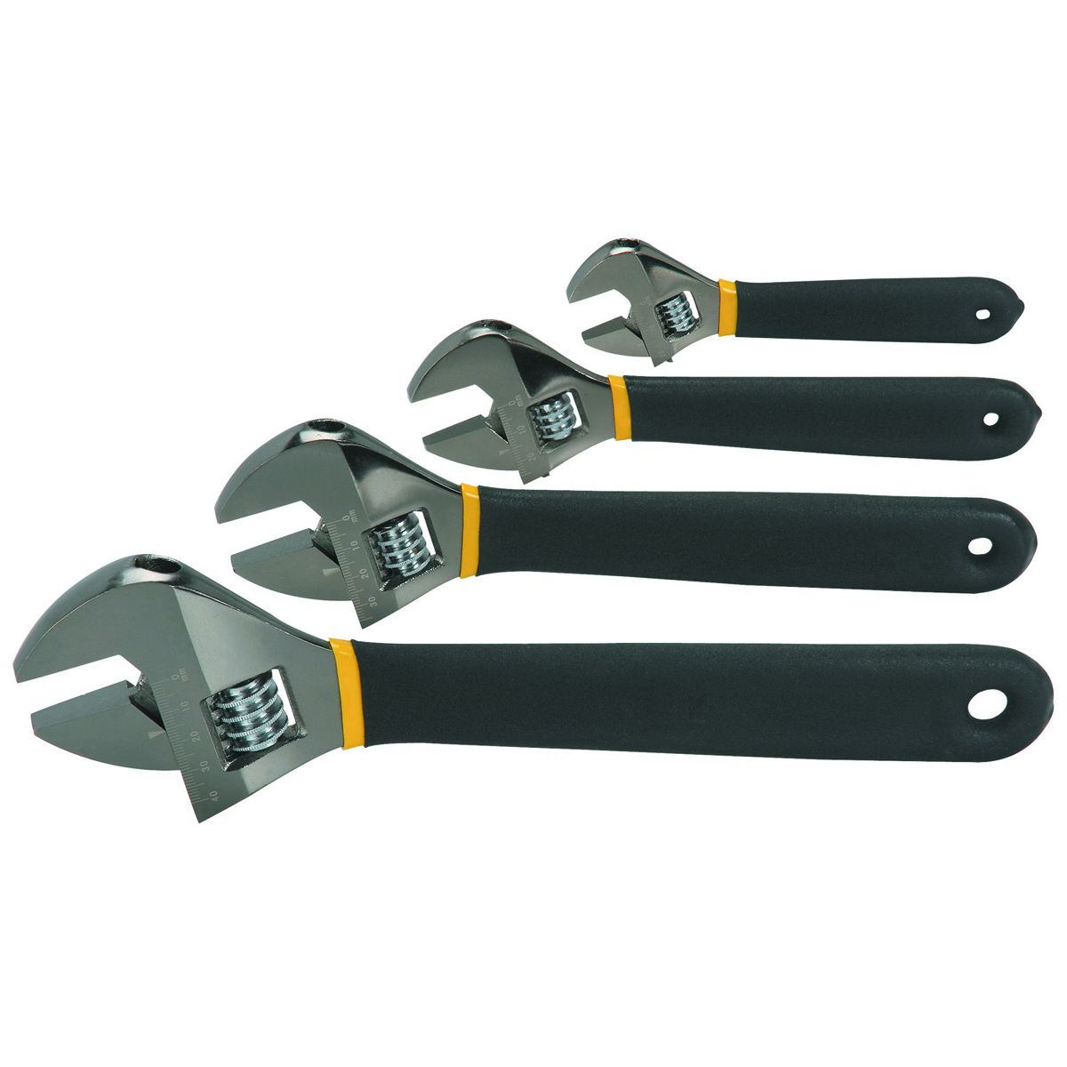 PITTSBURGH Adjustable Laser Etched Wrench Set, 4 Piece