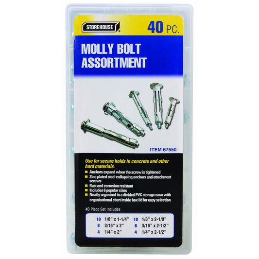 STOREHOUSE Molly Bolt Assortment, 40 Piece