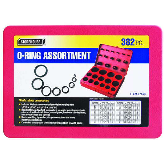 STOREHOUSE O-Ring Assortment, 382 Piece