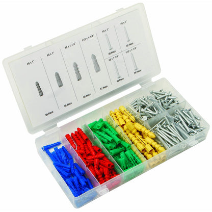 STOREHOUSE Metal Screw and Anchor Assortment Set, 285 Piece