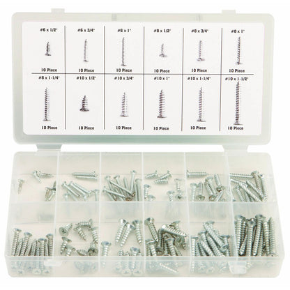 STOREHOUSE Self-Tapping Wood Screw Set, 120 Piece