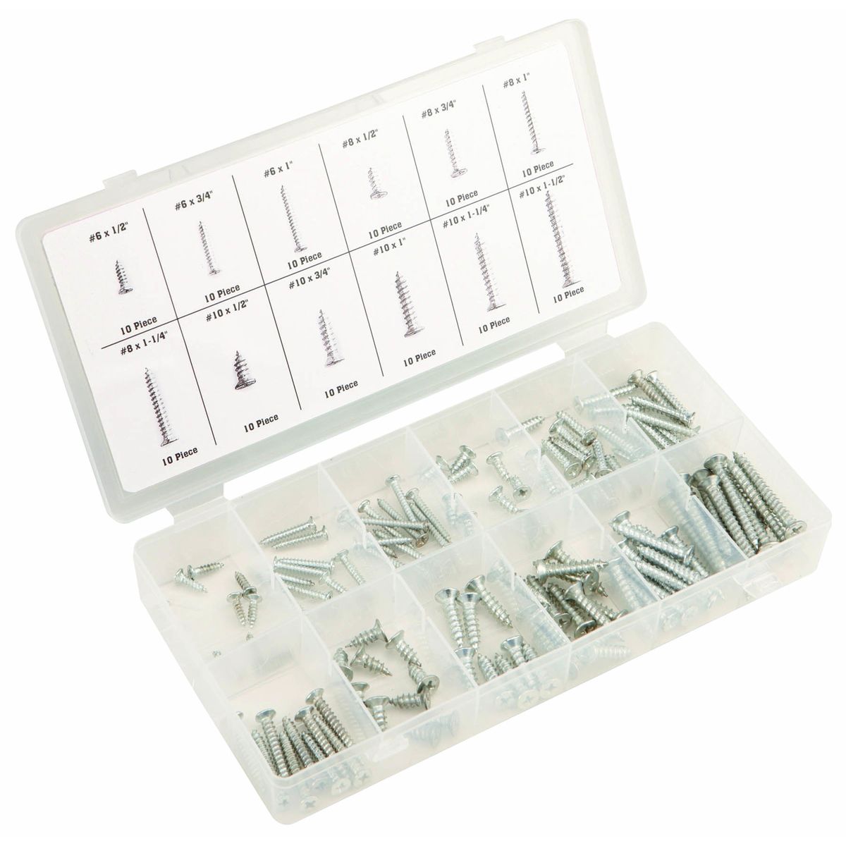 STOREHOUSE Self-Tapping Wood Screw Set, 120 Piece