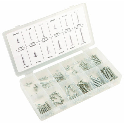 STOREHOUSE Self-Tapping Wood Screw Set, 120 Piece