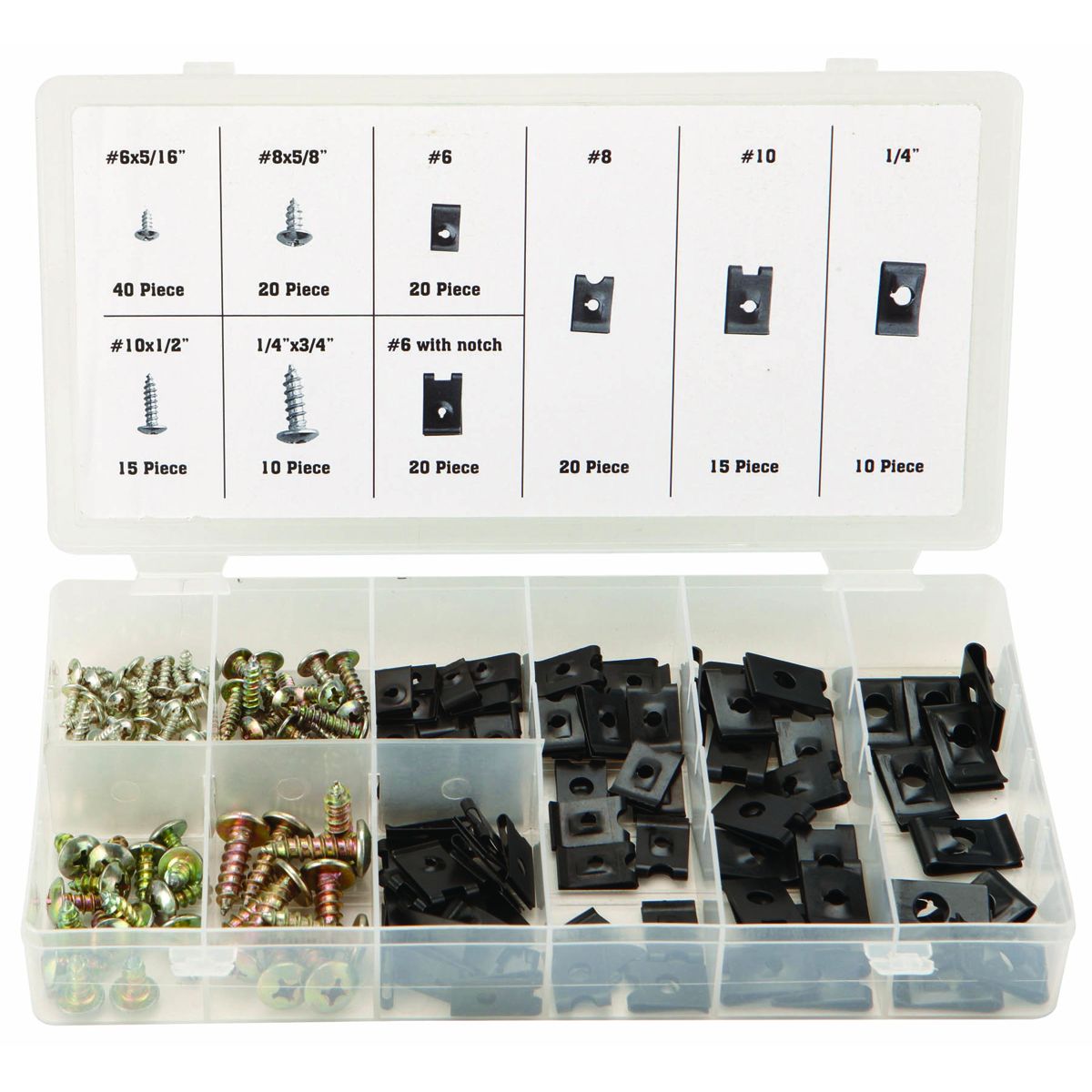 STOREHOUSE U-Clip and Screw Assortment, 170 Piece