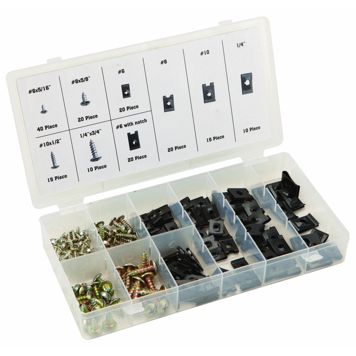 STOREHOUSE U-Clip and Screw Assortment, 170 Piece