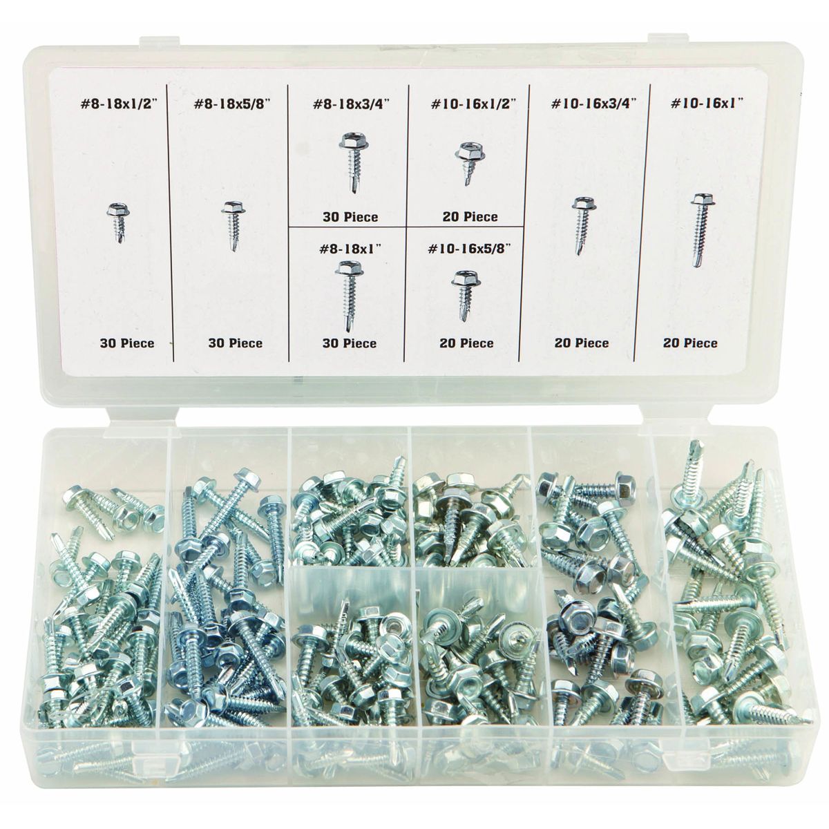 STOREHOUSE Self-Drilling Screw Assortment, 200 Piece