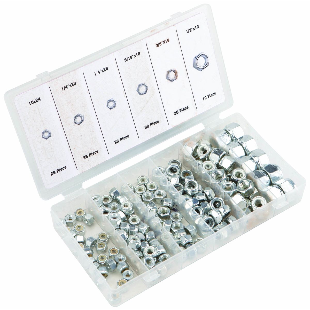 STOREHOUSE Nylon Locknut Set, 150 Piece