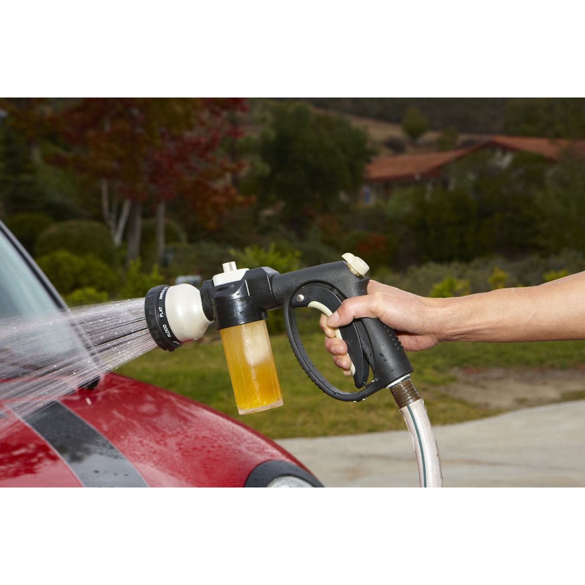 HFT 9-Pattern Car Wash Nozzle With Soap Dispenser